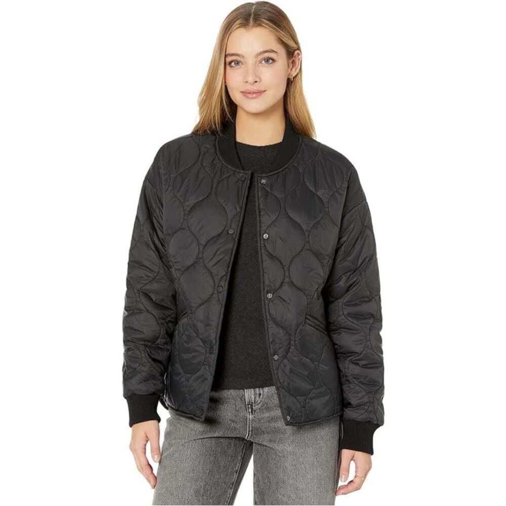 Sanctuary Vancouver Black Quilted Bomber, L